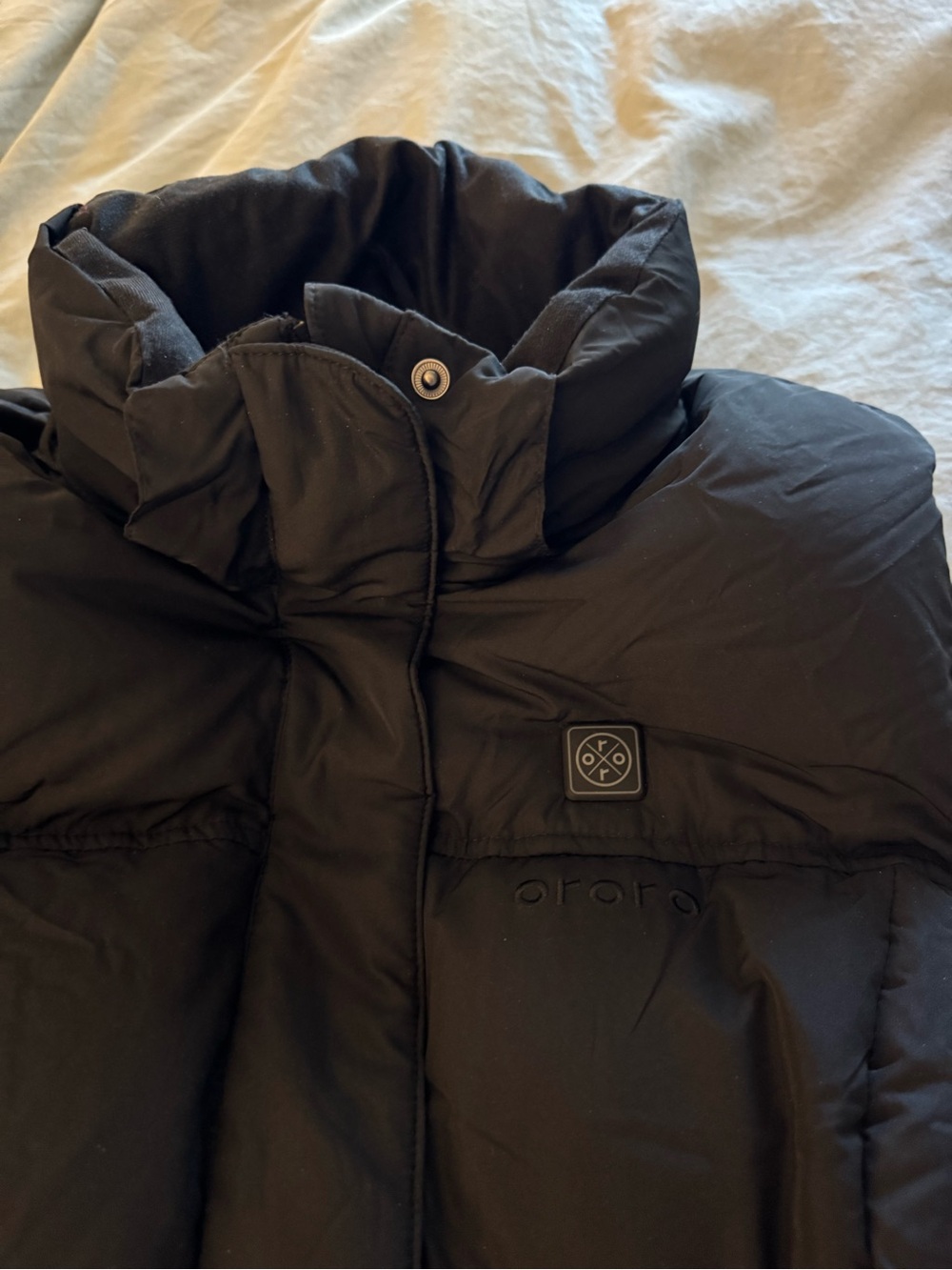 Ororo Black heated down Puffer Vest . Unisex size Large. Great condition - Picture 7 of 9
